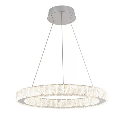 Artika Celebrity LED Pendelleuchte dimmbar Kristall Heiligenschein Chrom Neu
