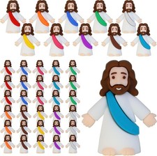 30 Pcs Little Jesus Figures, Mini Jesus Figurines in Bulk Easter Tiny Jesus Chri