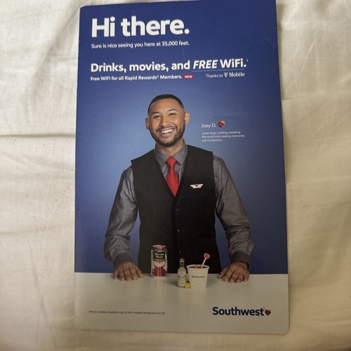 Southwest Airlines Menu January 2026