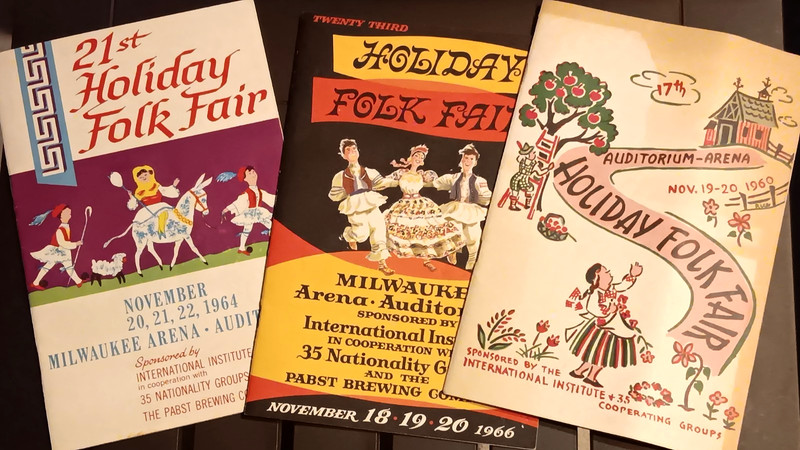 Lot 3 Vintage 1960s Holiday Folk Fair Programs Brochures MILWAUKEE Wisconsin