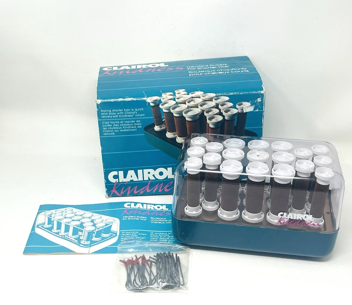 Vintage 1985 Clairol Kindness VH24 Velvet Hot Rollers 22 Rollers 22 Pins TESTED Vintage Heated Hair Rollers - Etsy main image 4