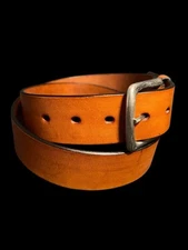 Italian Tan Men’s Leather Belt Casual Men's Belt With Snaps Removable Buckle