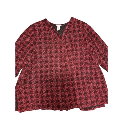 Catherine s Top Size 4X Black/Red Knit