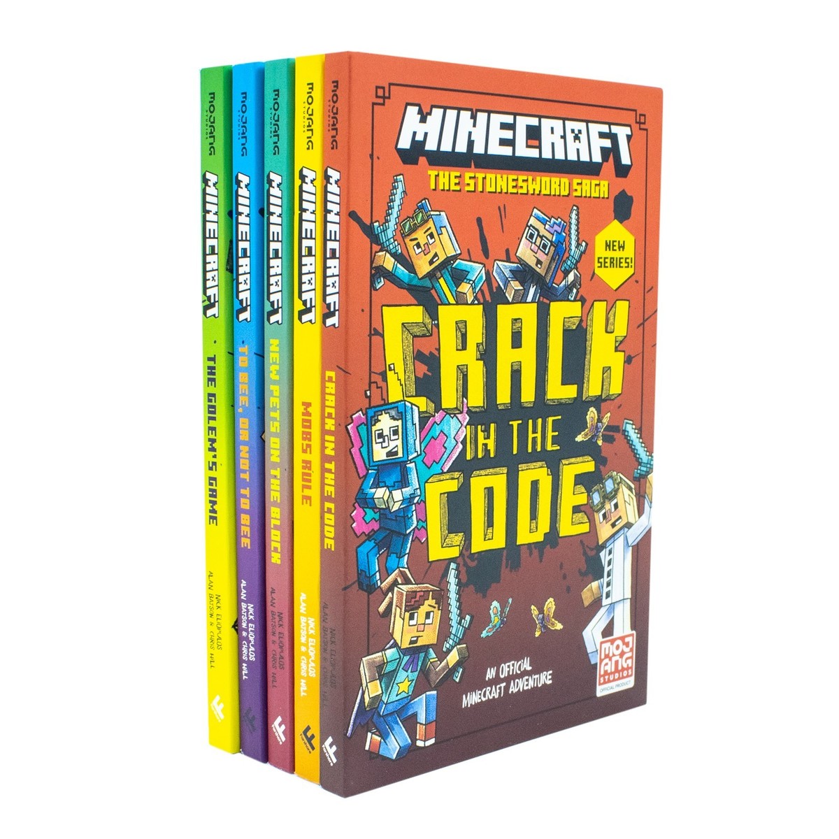 Minecraft Stonesword Saga Series 5 Books Set by Mojang AB Golems