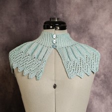 Vintage Women's Blue Cotton Collar