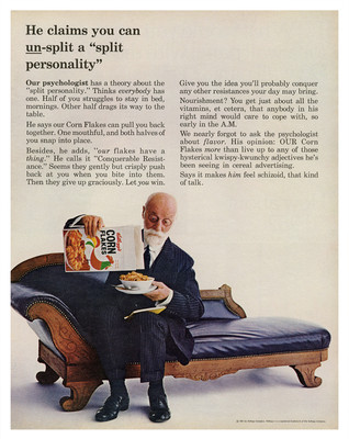 Kellogg s Corn Flakes Poster Vintage Split Personality -...