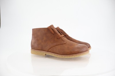 Born Womens 8.5 Brown Leather Chukka Ankle Boots Comfort Lace Up Born® Analia Moc-Toe Lace-Up Ankle Bootie | HSN main image 4