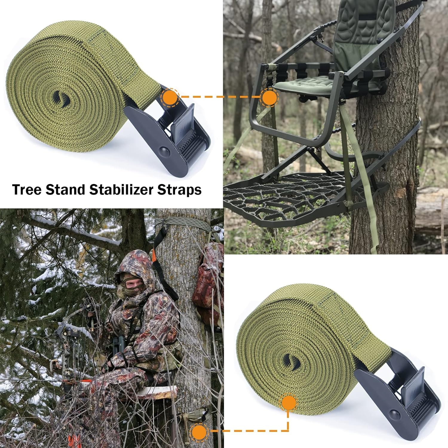 WILLWIN Tree Stand Stabilizer Straps, Accessories, Hunting... 