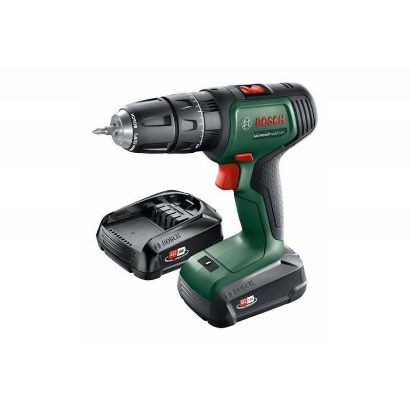 Perceuse percussion sans fil Bosch 18V UniversalImpact avec coffret et 2 batteries lithium-ion