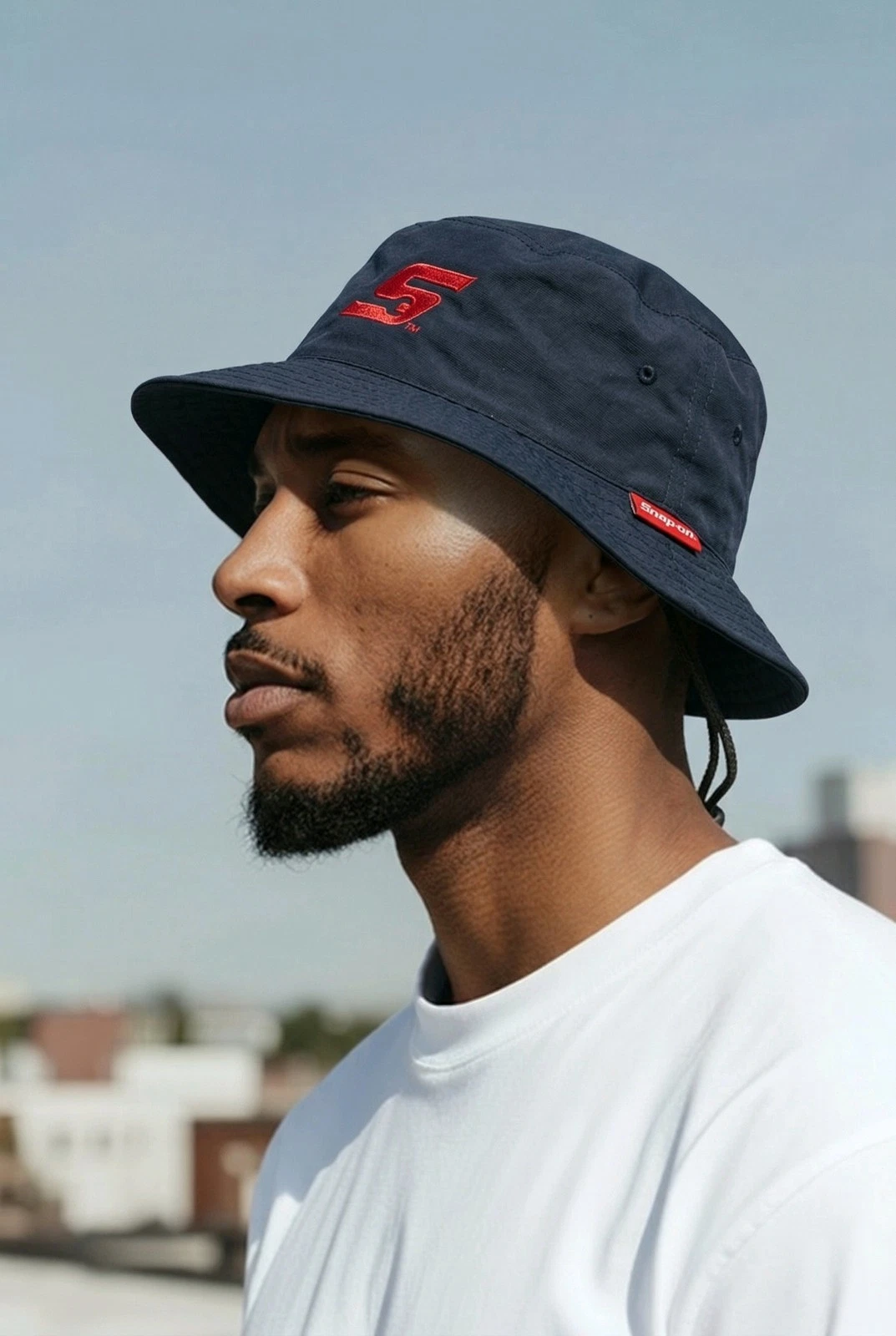 Snap On Tool REVERSIBLE Bucket Hat Light W/Logo On Top & bottom W/Flag Navy Blue
Opens in a new wind