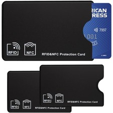 RFID Blocker Kartenhülle 3 Stück EC Kredit Personalausweis black Sicherheit