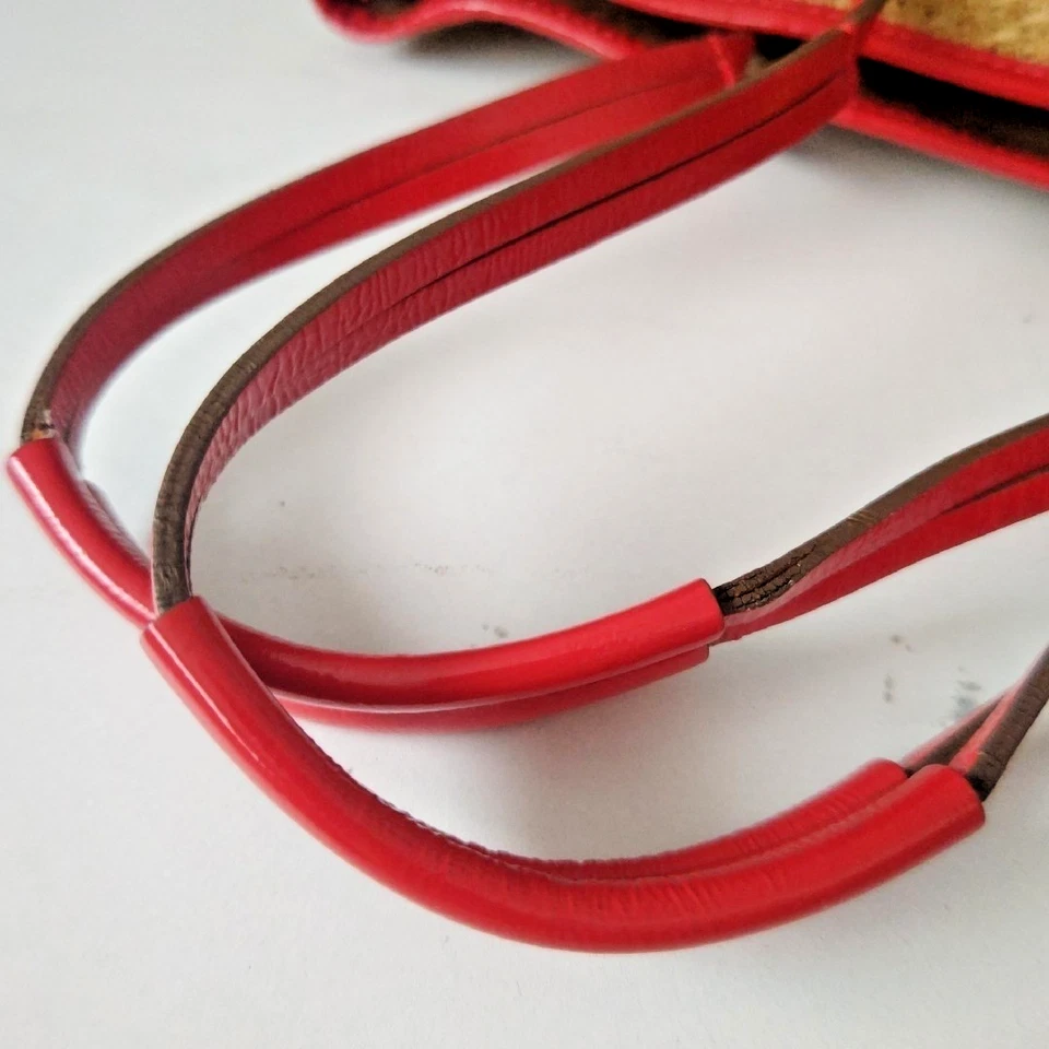 Bolso de Mano Anya Hindmarch Mujer Basket Beige/Rojo H32 x W31cm Foto 4 de 4