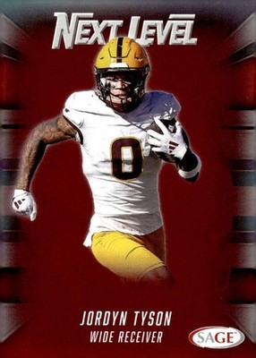 JORDYN TYSON PRC 2026 Sage Red #107 Pre-Rookie NCAA  ID:169291