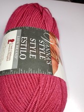 Lion Brand Yarn-Vanna's Style-Red-254 Yds-NEW