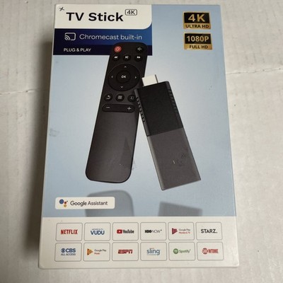 New In Box 4K Ultra HD TV Stick Plug N Play Android - Slight Box Damage