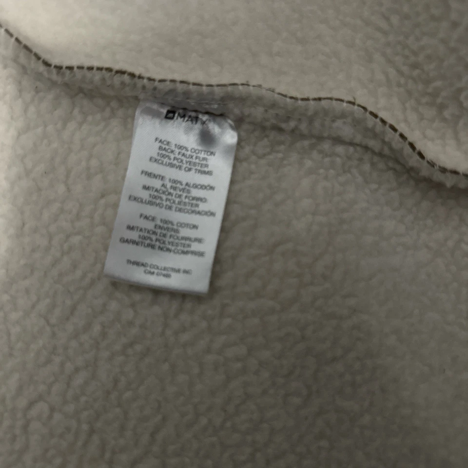 Jaqueta Matix marrom camelo masculina grande com zíper completo bolsos gola lona - Imagem 2 de 4