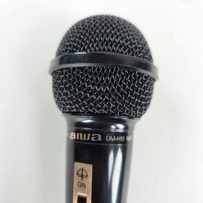 Aiwa DM-H15 Dynamic Microphone 10ft Cord 3.5mm Plug Vintage Japan