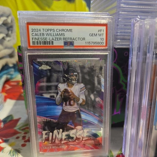 2024 Topps Chrome - Finesse Caleb Williams Lazer Refractor PSA 10