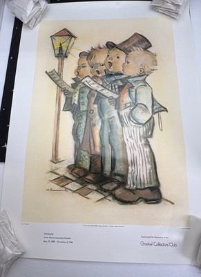 VTG Josef Muller Verlag Hummel Print For Goebel Collectors Club 13''x18'' 1980's