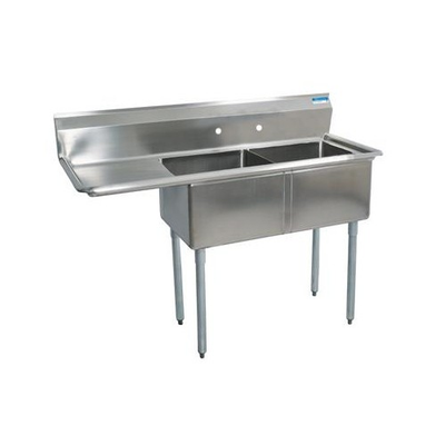 #ad Bk Resources 18 in x 18 in x 12 in 2 Compartment Sink with Left $554.55