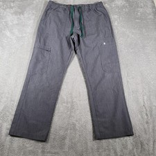 FIGS Cairo Pants Mens Medium Short Gray Technical Collection Cargo Scrub TM3001S