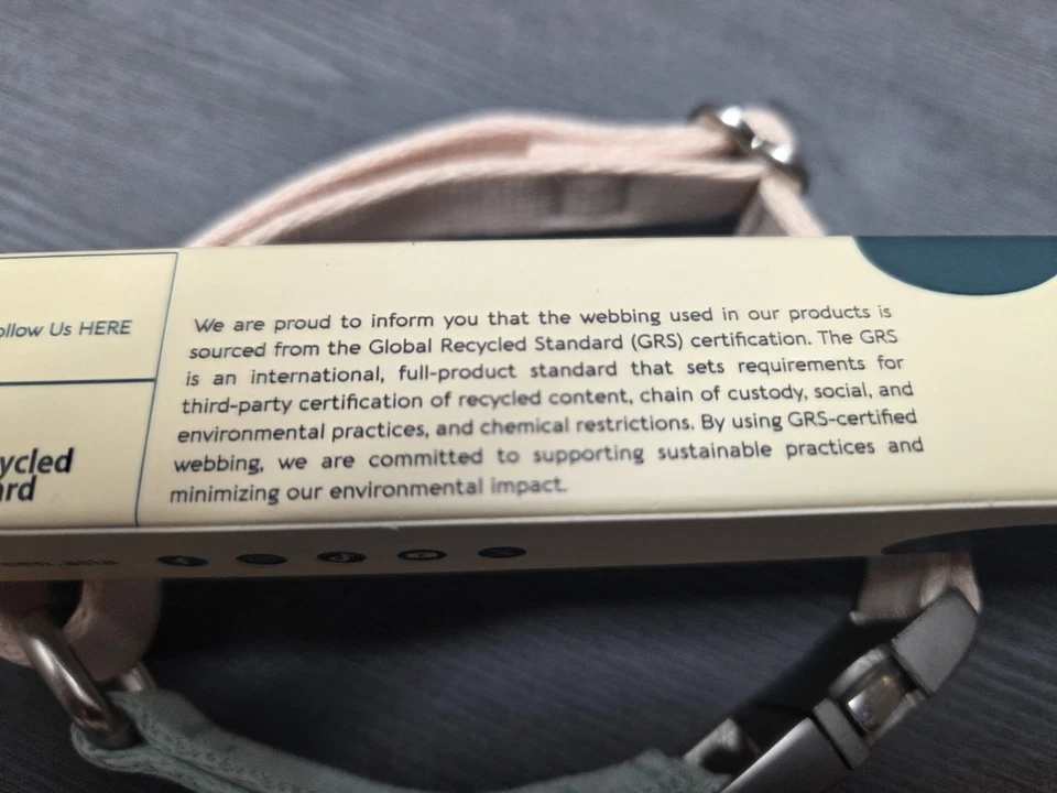 Collar de perro ecológico Pawereen azul melocotón y cielo talla S/m NUEVO Foto 4 de 4