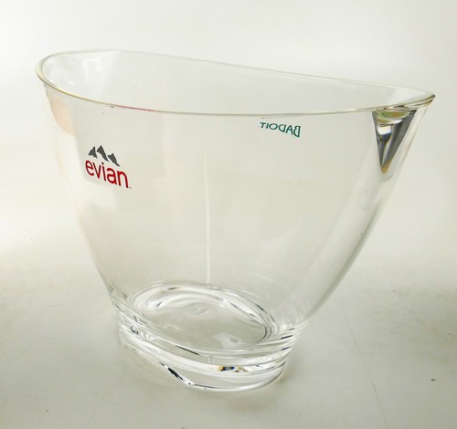 Evian Wasser Flaschenkühler Eisbox Transparent Acryl Badoit Ice Bucket 2443 - Picture 5 of 5