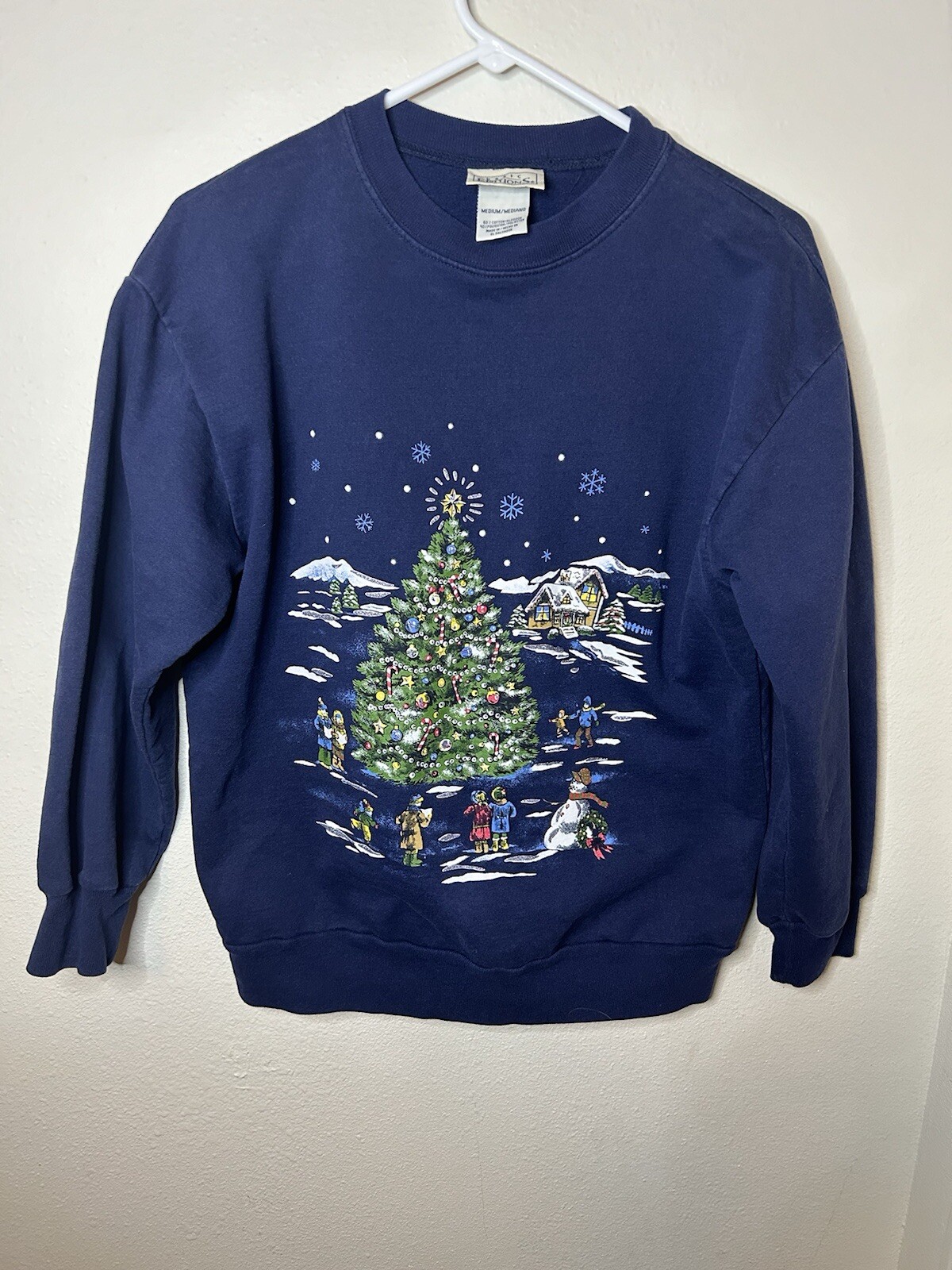 Vintage Basic Editions Christmas Tree Sweater Car… - image 1