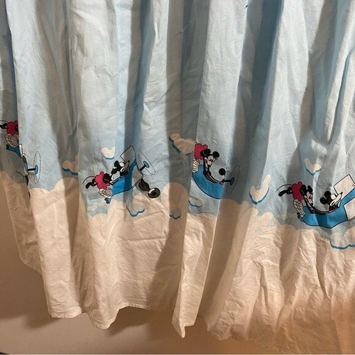 Disney Mickey Minnie Mouse Airplane Retro Dress Sz 24 Her Universe Blue White - Picture 6 of 10
