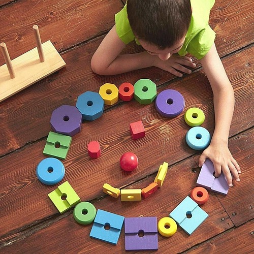 Melissa & doug Stacker, Pots, Food Groups, Fruit Veg, Pizza, Birthday Wooden Toy - Picture 7 of 57