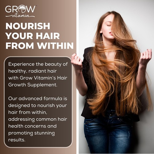 Grow Vitamin Hair Formula - for Thicker Hair, Faster Grow, Preventing Hair Loss - Picture 3 of 8