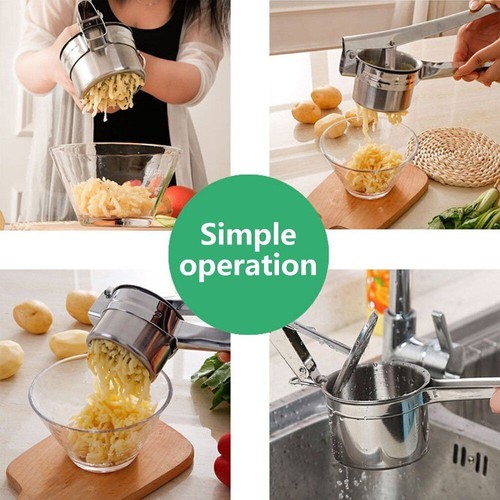 Universal Potato Ricer Masher Hand Held Smooth Vegetable Fruit Foods Press Puree - Picture 7 of 12