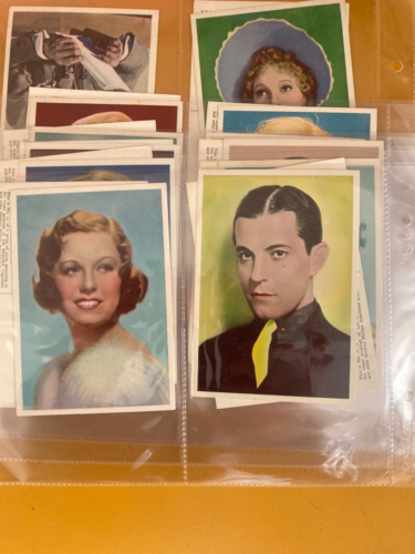 cartes cigarettes film stars série de 24 cartes carte postale lot complet 1934 - Photo 1 sur 2