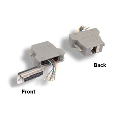 LOT10 Shielded DB25 Female to RJ45 8P8C Female Modular Adapter Serial RS232 STP