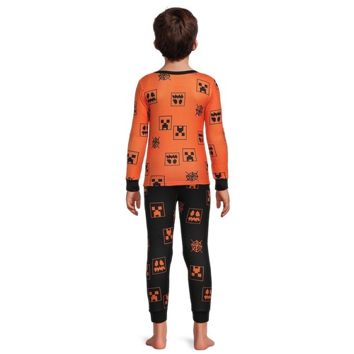 Minecraft Boys Halloween Mix Match Pajama 2-Piece Set, Orange/Black Size 8 - Picture 4 of 5