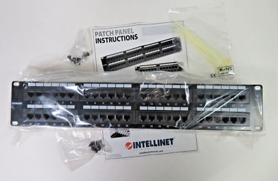 NEW old STOCK intellinet 48 port CAT 5E patch PANEL part #513579 quality 2u NOS