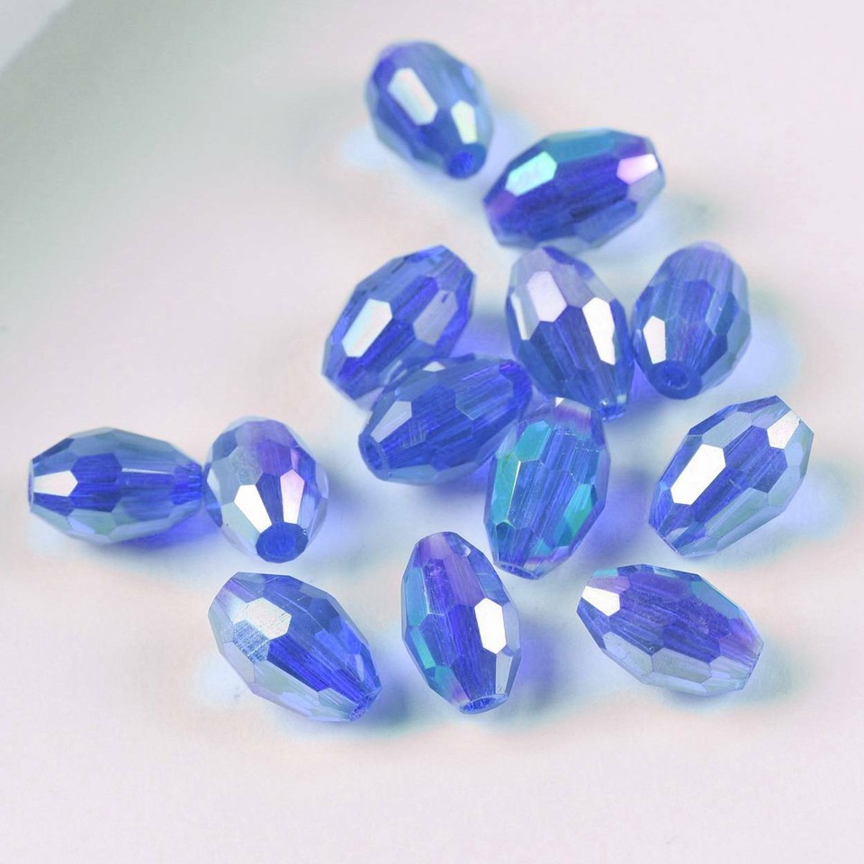 8x6mm 10x8mm 13x10mm Rugby Ovale Sfaccettato Cristallo Allingrosso 13 Profondo 10x8mm - Foto 6