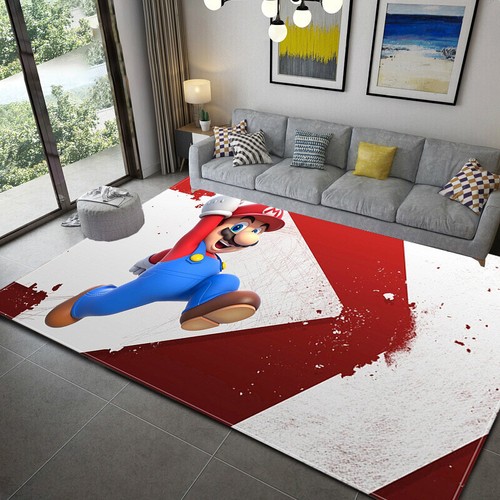 Kids 3D Super Mario Home Rug Living Room Bedroom Area Rug Carpet Floor Mats Gift - Picture 22 of 23