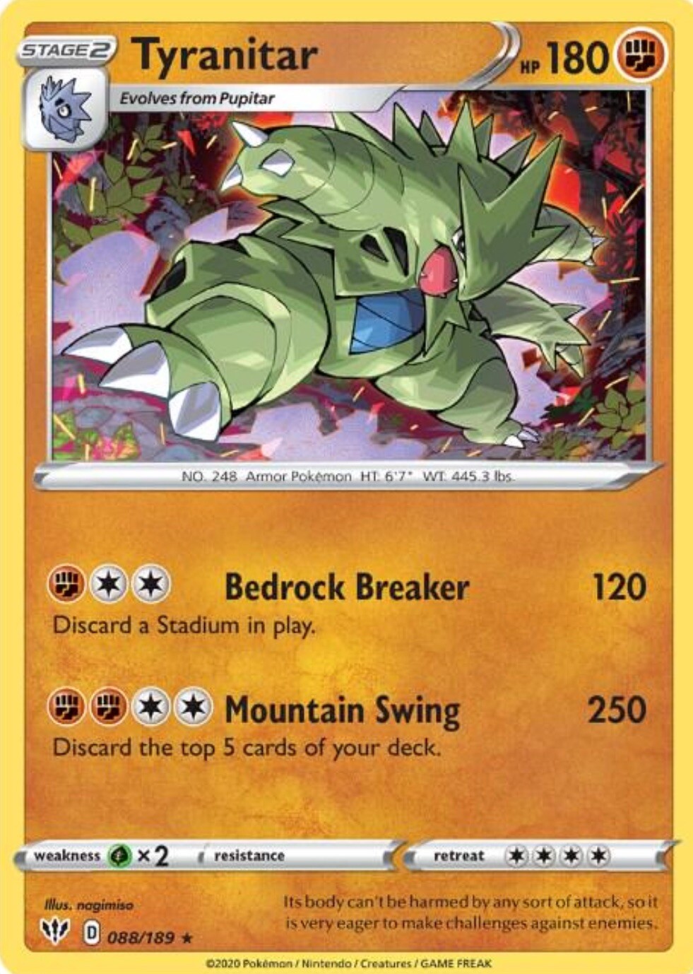 Tyranitar 88/189 - Darkness Ablaze - NM
