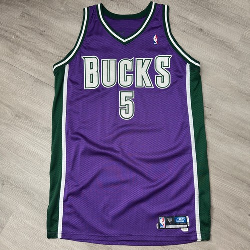 TIM THOMAS 2002-03 Milwaukee Bucks Team issue Jersey Reebok Authentic Pro Game