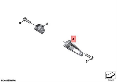 Genuine BMW K69 0E43 Bracket Additional Headlight Left 63178392999  