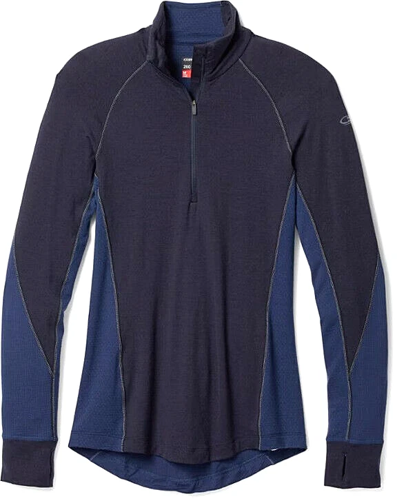Icebreaker 260 Zone Half-Zip Base Layer Top Womens NWT Small Midnight Navy Royal