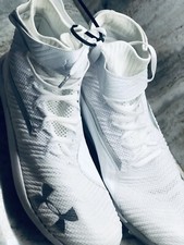 ShipN24Hours. New UA Mens Baseball Cleats Size US 14. 4201341152.White.