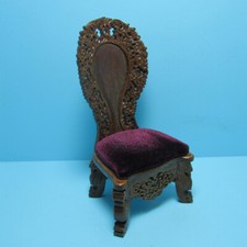 Casa delle Bambole Miniatura Legno Cucchiaio Schienale Sedia Asilo Collezione Platino P6190