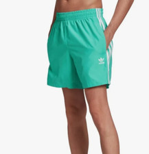 ADIDAS ORIGINALS 3 STRIPES SWIM SHORTS HI-RES GREEN BNWT S,M,XL RRP £35 LAST 3