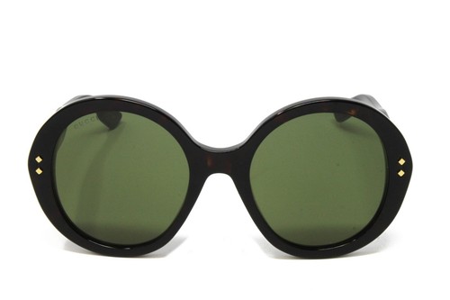 Gucci Sunglasses Women's Round Plastic Havana 54mm Green Lens GG1081S-003 NEW! - Picture 2 of 6