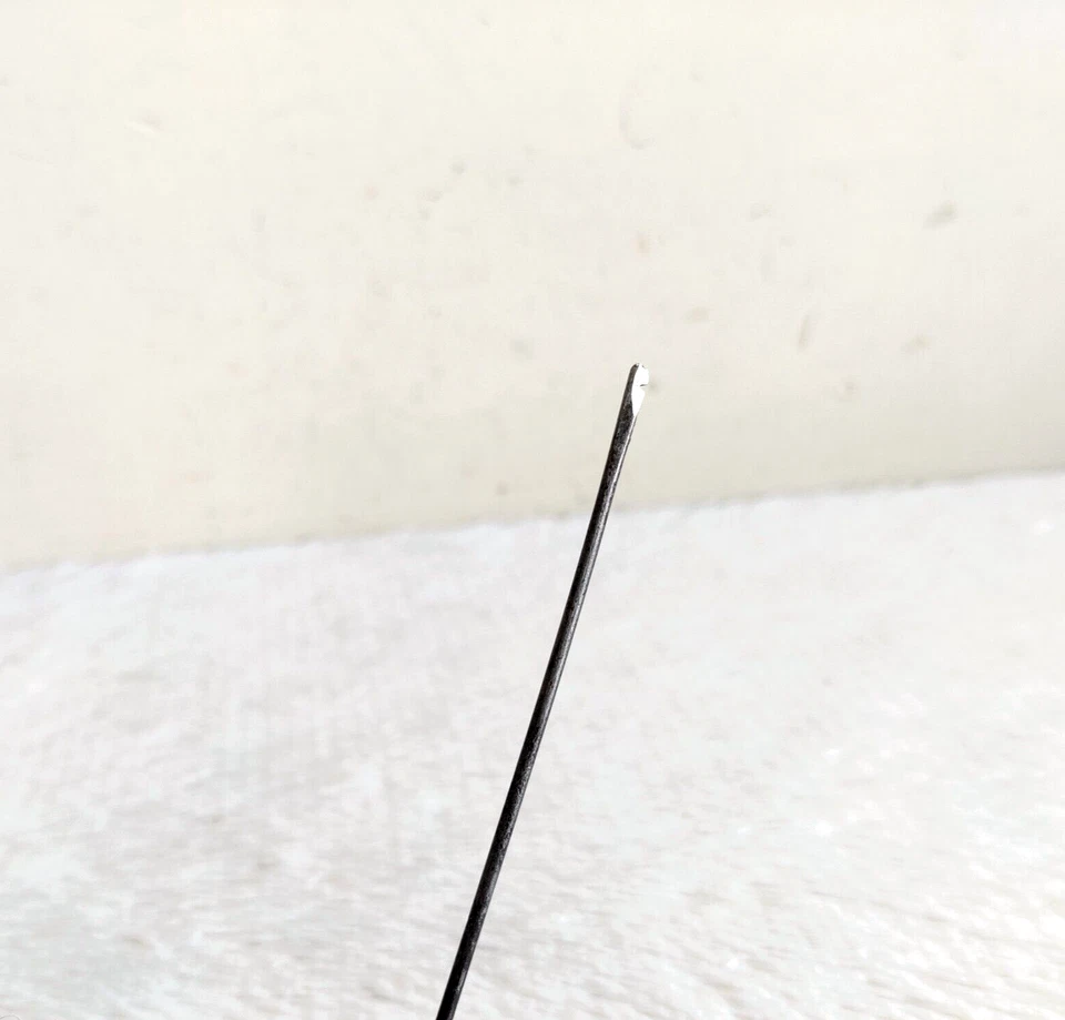 Ago Da Cucire In Ferro Vintage Grande Decorativo Collezionabile Props I152 - Immagine 4 di 4