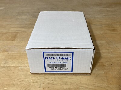 Plast-O-Matic EASMT4V12W24-PP 1/2 MLD Solenoid Valve PTFE BLWS/FKM/120VAC