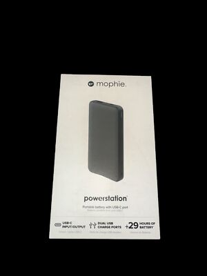 Mophie Powerstation Portable Battery With Dual uSB Ports (USB-C, USB-A)