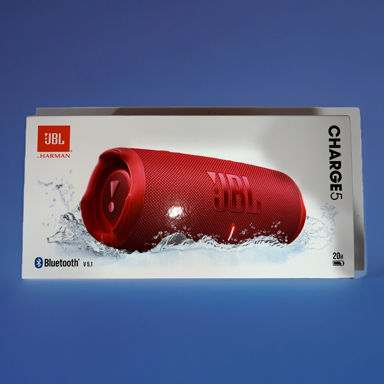 JBL Charge 5 Portable Waterproof Speaker with Powerbank, Red-image